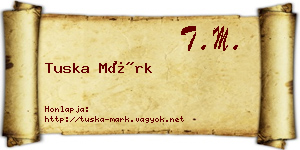 Tuska Márk névjegykártya